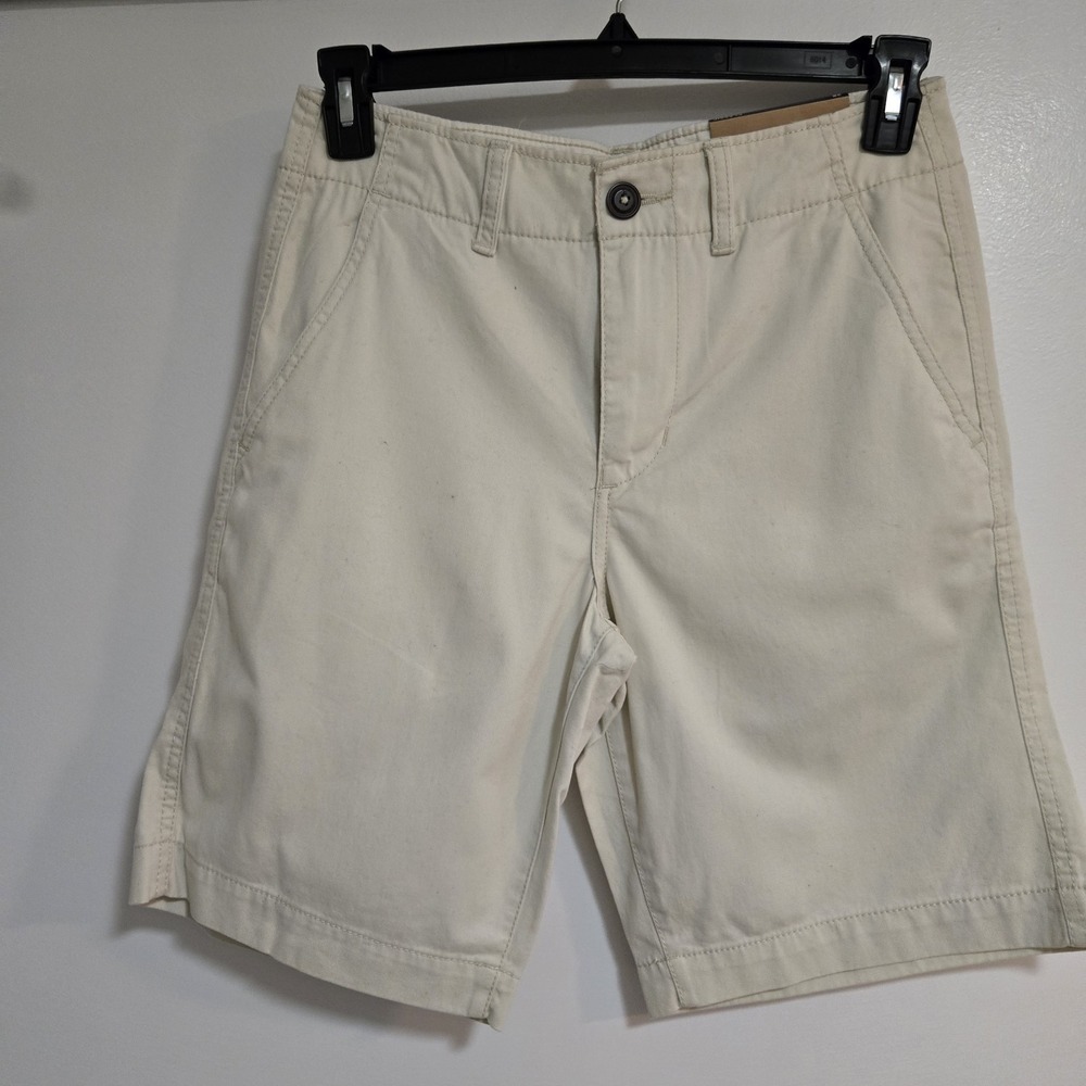 American Eagle Womens Chino Shorts 28 Khaki Classic 9.5" At The Knee‎ Flex NEW